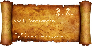 Noel Konstantin névjegykártya